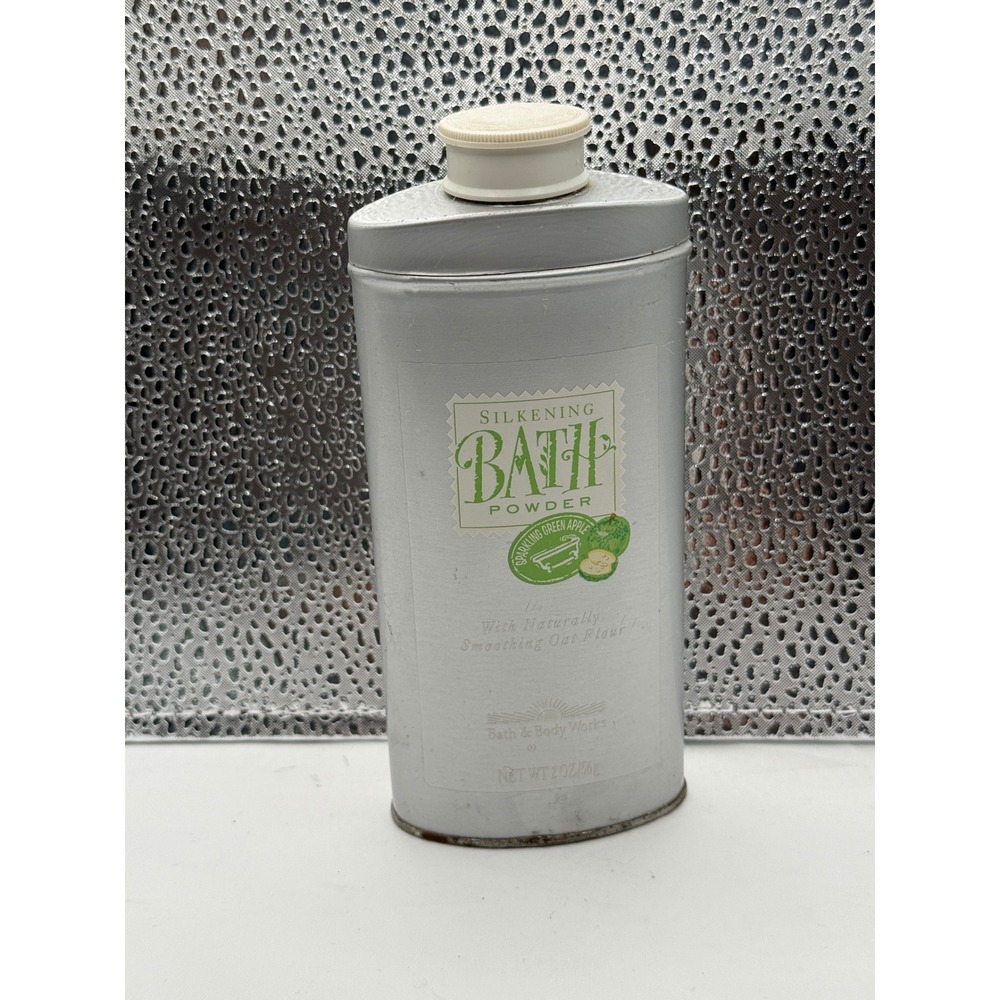 Bath & Body Works Silkening After Bath Powder‎ Sparkling Green Apple Vintage